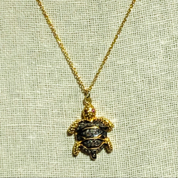 New Yellow Gold Color Chain & Turtle Pendant 18” - Picture 7 of 7